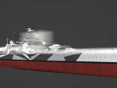 Battleship Tirpitz 3D model