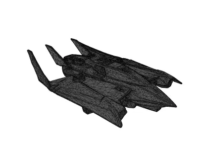 Futuristic SciFi Combat Spaceship 3D model