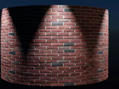 Red Brick Material Tileable HD 16bit Height Map Low-poly 3D model
