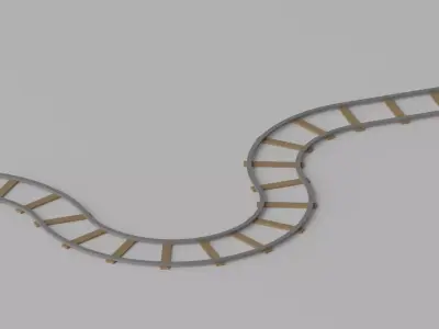 Railway Track 3D model