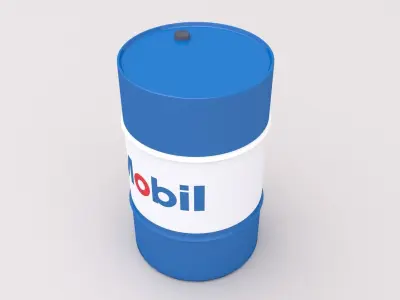 Mobil Barrel Low-poly 3D model