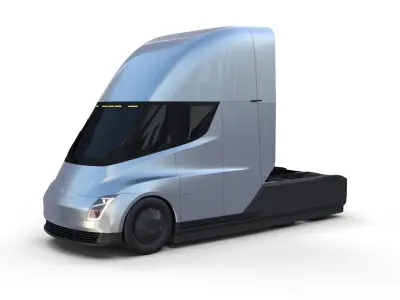 Tesla Truck Silver 3D model