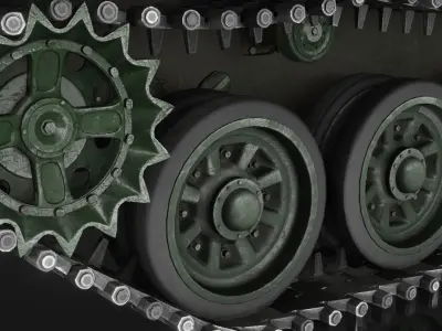 The T-72 Ural Low-poly 3D model