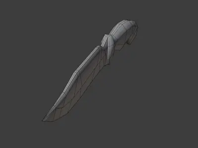 Hunting Knife Free low-poly 3D model buy