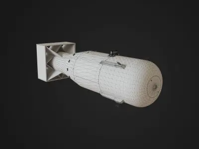 Little Boy Atomic Bomb Low-poly 3D model purchase