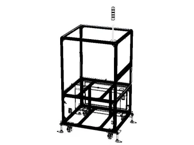 Aluminum Robot Structure - Enclosed 3D model