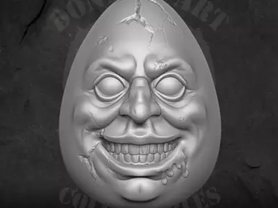Easter Egg Head 3D printable files for Action figures Free 3D print model