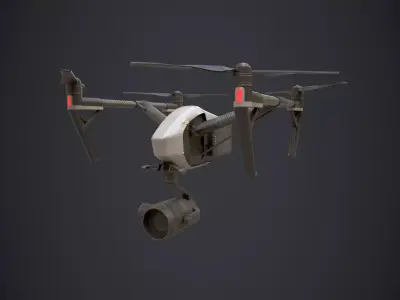 Drone DJI Inspired Low-poly 3D model