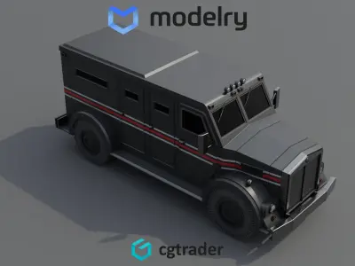Cash Transport Vehicle 3D model buy