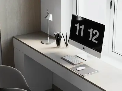 bedroom interior design style minimalism  Free 3D model