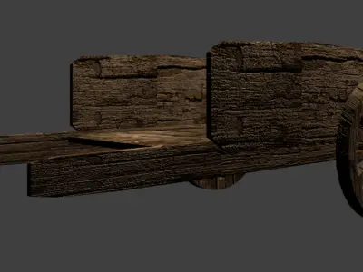 3D Models Middle Ages Carrage Low-poly 3D model