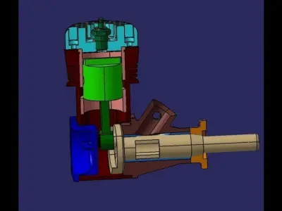 Motor de modelisme Engine model Free 3D model