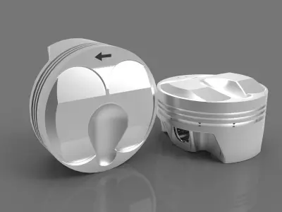 Engine piston 3D model