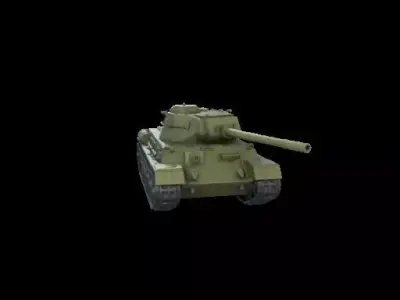 1977 Soviet T 34 Tank 3D Model 3D print model