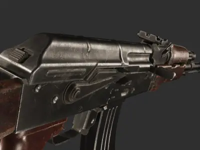 AK47 - Game Ready ak rifle Low-poly 3D model
