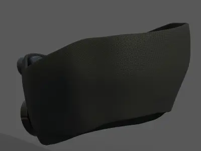 Gas mask helmet 3d model scifi Low-poly  Low-poly 3D model 5