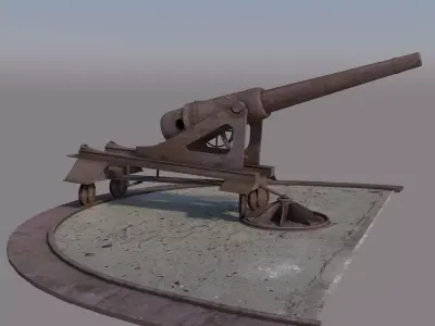 Old Cannon 3D model get
