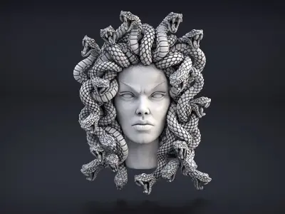 High Detailed Medusa Head 3D print model