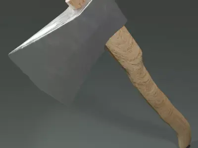 Low Poly Medieval Axe Pack  Game Ready PBR Weapon Set Low-poly 3D model