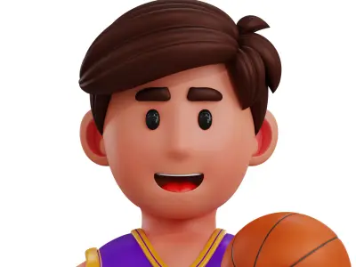 Sports Avatar Icon Pack 3D Model Low-poly 3D model