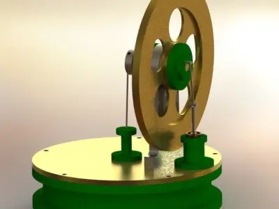 Stirling engine 3 Free 3D model