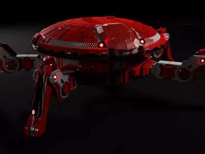 SpiderBot LowPoly-MidPoly Low-poly 3D model