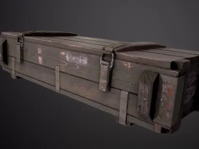 Military box Low-poly 3D model 13