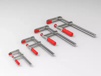 F Clamp 3D model