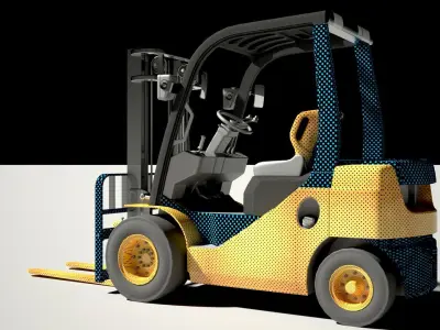 Tipper forklift truck 3D model