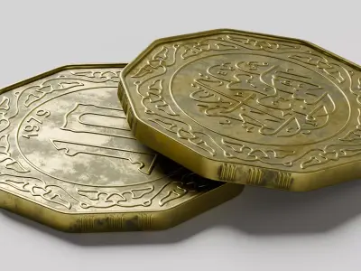 Algerian coin v2 3D model