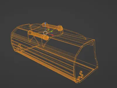 Excavator wide soil bucket 3D model