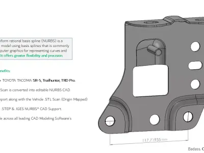 2025 2026 TOYOTA Tacoma TRD Pro Front Chassis And Roof 3D Scan 3D model
