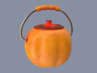 Jack o Lantern Glow face Bucket 3D model