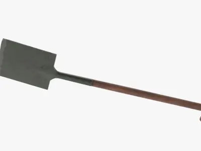 Shovel Low-poly 3D model 18