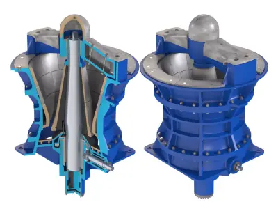 Gyratory Crusher Low-poly 3D model