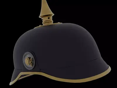 German WW1 Picklehaube Helmet Low-poly 3D model