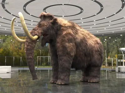  Mammoth Adult Fur Rigged 