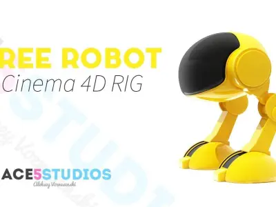 Yellow Ace5 studios Robot Rig - Cinema4D 3D model