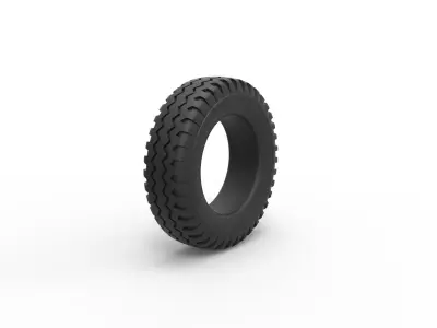 Offroad tire 23 Scale 1 to 10 3D print model