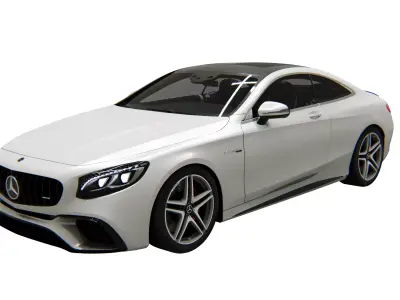 Mercedes-Benz S63 AMG Coupe 2020 Low-poly 3D model