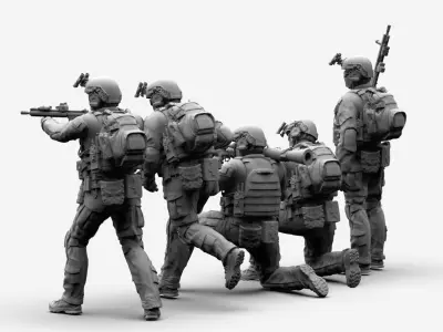 US RANGER SOLDIERS 3D print model