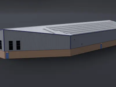 Warehouse 9 Low-poly 3D model
