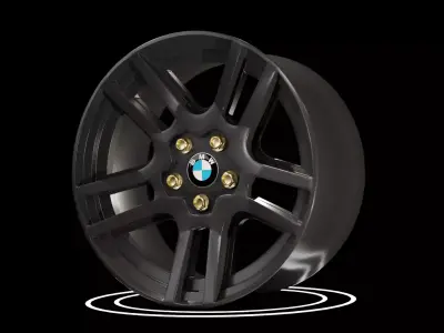 BMW WHEEL Low-poly 3D model