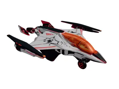 Futuristic SciFi VTOL Fighter Jet 3D model