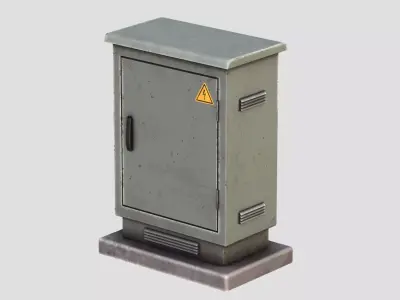 Electrical Box Street Electric Board Low-poly 3D model