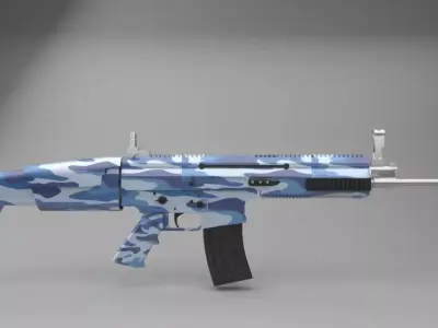 SCAR L GUN   Low-poly 3D model