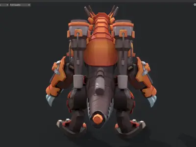 Tyrannosaurus robot Low-poly 3D model