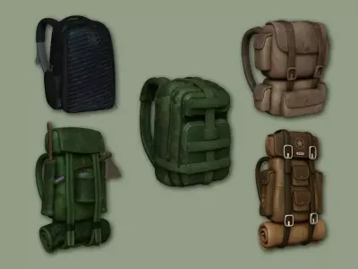 05 Military Backpacks - Army or Soldier Character