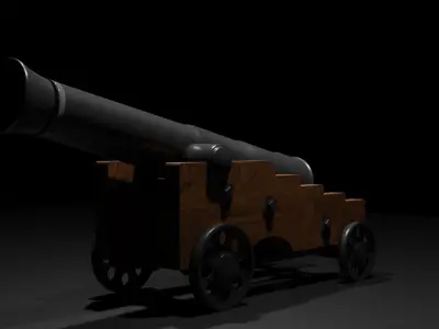 WW1 Cannon 3D model