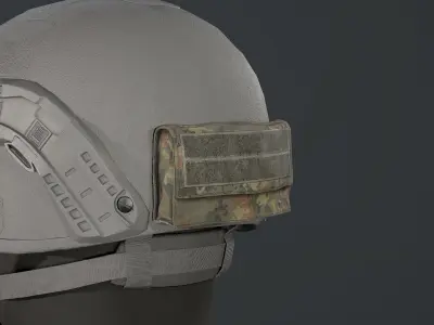Helmet pouch Low-poly 3D model